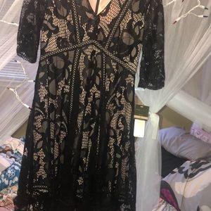 black / lace dress